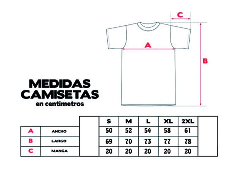 ADULTO MEDIDAS DE NUESTRAS CAMISETAS ADULTO MEDIDAS DE NUESTRAS CAMISETAS